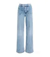 Frame Le Slim Palazzo Modernist Pocket Jeans In Blue