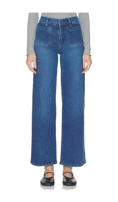 Frame Le Slim Palazzo Modernist Pocket Jeans In Iberia