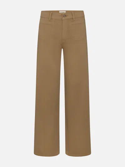 Frame Le Slim Palazzo Modernist Pocket Jeans In Brown
