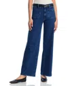 Frame Blue Wide Jeans With Drawstring In Loner