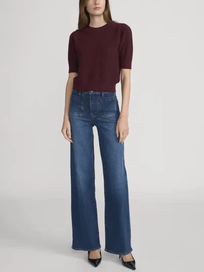 Frame Le Slim Palazzo Modernist Pocket Jeans In Savior In Brown