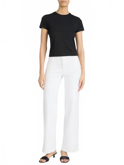 Frame Le Slim Palazzo Modernist Pocket Jeans In White