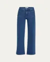 Frame Blue Wide Jeans With Drawstring In Loner