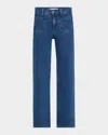 Frame Blue Wide Jeans With Drawstring In Loner