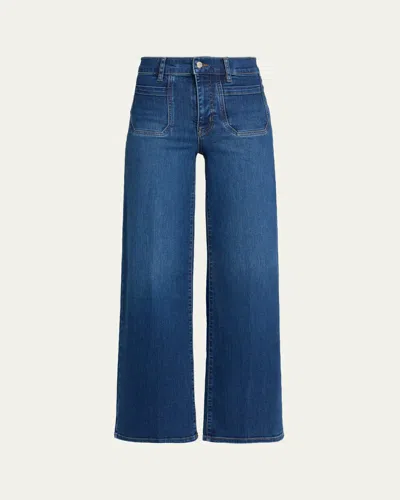 Frame Le Slim Palazzo Modernist Pocket Jeans In Multi