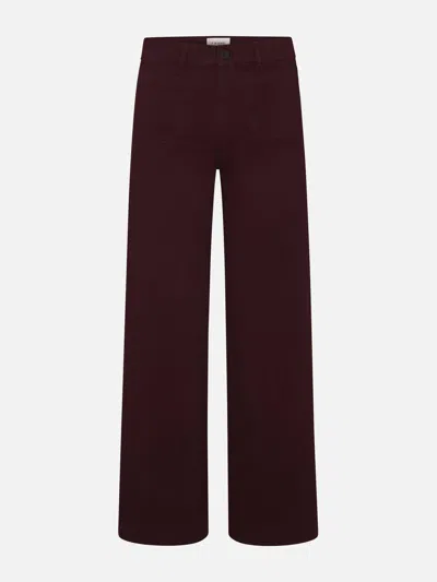 Frame Le Slim Palazzo Modernist Pocket Jeans In Red