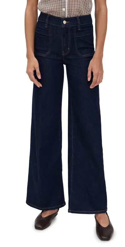 Frame Le Slim Palazzo Modernist Pocket Jeans Rinse In Blue