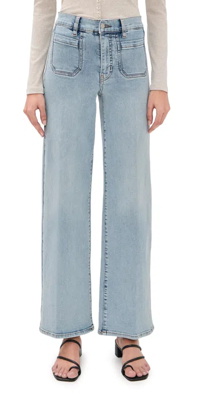 Frame Le Slim Palazzo Modernist Pocket Jeans Tribute In Multi