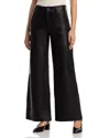 Frame Le Slim Palazzo Modernist Pocket Leather Pants In Black