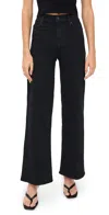 Frame Womens Sutro The Streamline High-waist Straight-leg Denim Jeans In Black