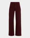 Frame Le Slim Palazzo Pants In Burgundy