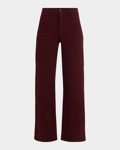 Frame Le Slim Palazzo Pants In Burgundy