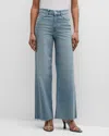 Frame Le Slim Raw Hem High Waist Palazzo Jeans In Wilson