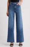 Frame Le Slim Palazzo Raw After Wide Leg Jean In Canals In Blue