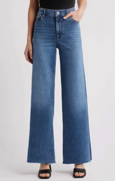 FRAME LE SLIM PALAZZO RAW AFTER WIDE LEG JEAN IN CANALS
