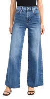 Frame Le Slim Palazzo High Rise Jeans In Crossings In Mermaid