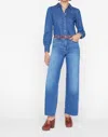 Frame Le Slim Palazzo Raw Jean In After Crossing In Blue