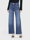Frame Le Slim Palazzo Raw Jeans In After Crossings