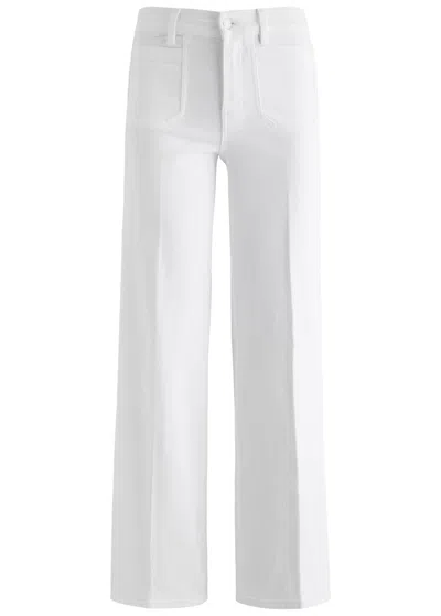 Frame Le Slim Palazzo Straight-leg Jeans In White