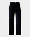 Frame Le Slim Palazzo Velvet Jeans In Black
