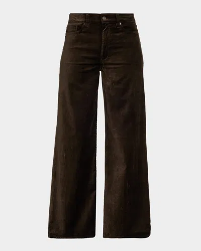 Frame Le Slim Palazzo Velvet Jeans In Brown