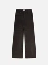 Frame Palazzo Velvet Jeans In Panthera In Black