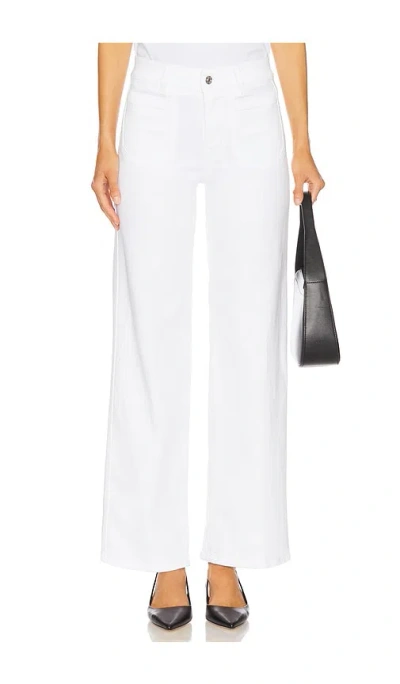 Frame Le Slim Palazzo Modernist Pocket Jeans In White