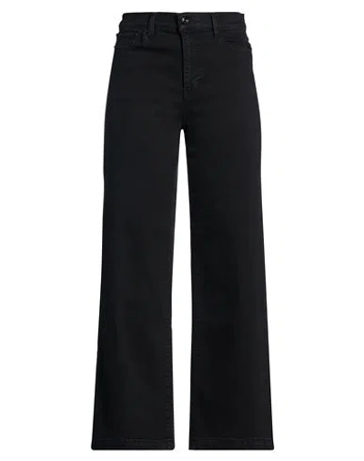 Frame Le Slim Palazzo Wide Hem Woman Jeans Black Size 32 Cotton, Polyester, Elastane