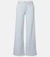 Frame Le Slim Palazzo High Waist Wide Leg Jeans In Blue