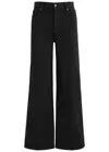 Frame Le Slim Palazzo Wide Leg Jeans In Black