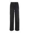 Frame Le Slim Palazzo High Waist Wide Leg Jeans In Black