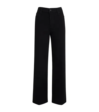 Frame Le Slim Palazzo Wide-leg Jeans In Black