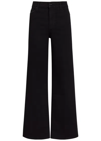 Frame Le Slim Palazzo Wide-leg Jeans In Black