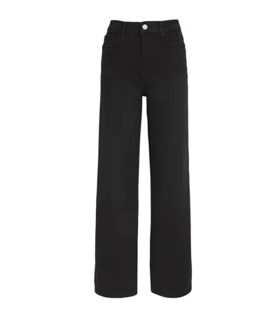 Frame Le Slim Palazzo Wide-leg Jeans In Black