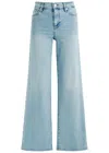 Frame Le Slim Raw Hem High Waist Palazzo Jeans In Blue