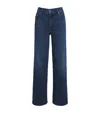 Frame Blue Wide Jeans With Drawstring In Blue