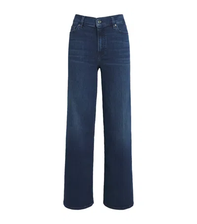 Frame Le Slim Palazzo Wide-leg Jeans In Blue