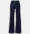 Frame Le Slim Palazzo Modernist Pocket High-rise Wide-leg Jeans In Blue