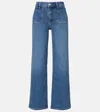 Frame Le Slim Palazzo Modernist Pocket Jeans In Blue