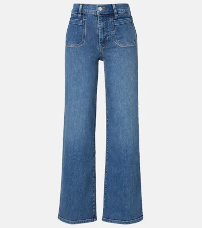Frame Le Slim Palazzo Wide-leg Jeans In Blue