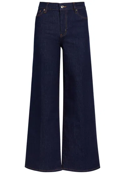 Frame Le Slim Palazzo Wide-leg Jeans In Blue
