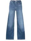 Frame Le Slim Palazzo Wide-leg Jeans In Blue