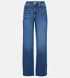 Frame Womens Le Palazzo Crop Wide-leg Stretch-denim Jeans Crave Raw After In Blue