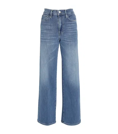 Frame Le Slim Palazzo Wide-leg Jeans In Blue