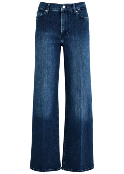 Frame Le Slim Palazzo Wide-leg Jeans In Dark Blue