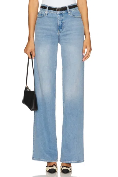 Frame Le Slim Palazzo Wide Leg Jeans In Honeymoon In Blue