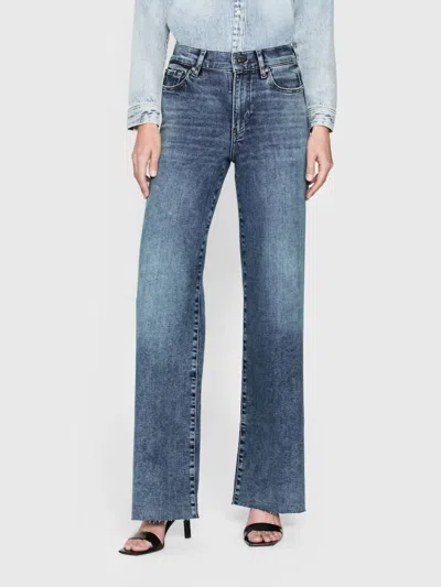 Frame Le Slim Palazzo Wide Leg Jeans In Rowley Raw After In Multi