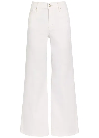 Frame Le Slim Palazzo Wide-leg Jeans In White