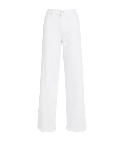 Frame Le Slim Palazzo Wide-leg Jeans In White