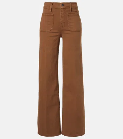 Frame Le Slim Palazzo Wide-leg Jeans In Brown